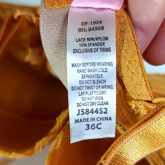 Jezebel Orange With Leopard Trim Extreme Push Up Bra - Picture 4 of 10